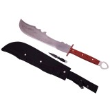 Cumpara ieftin Sabie vanatoare IdeallStore&reg; Dragon Stance, 75cm, otel inoxidabil argintiu, cutit aruncat, teaca inclusa