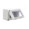 Cadru aparent Gewiss System GW27044, 4 module, IP55, gri, pentru priza / intrerupator