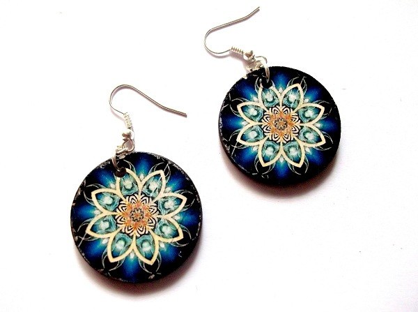 cercei lemn mandala 39564