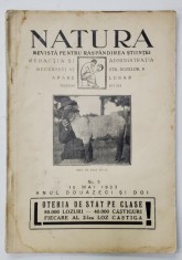 NATURA , REVISTA PENTRU RASPANDIREA STIINTELOR , Nr. 5 , 1933