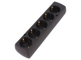 Conector Alimentare AC Mamă Splitter Negru 250V 16A