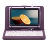 Husa Tastatura Tableta 9 inch Type-C Mov MRG M788, Piele Eco, QWERTY, Stand, Compatibil Windows Android