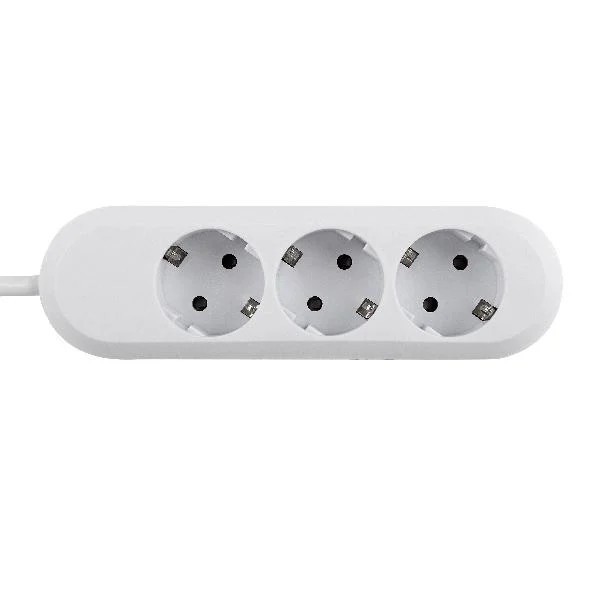 Prelungitor Bachmann SMART 3xCEE7/3, fara intrerupator, lungime cablu 3m, H05VV-F
