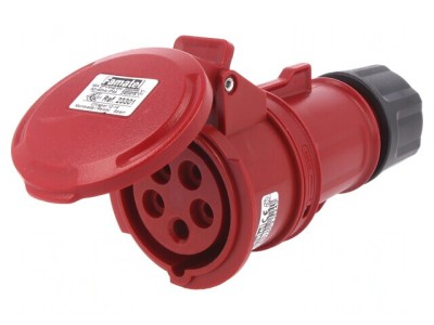 Conector Alimentare AC Trifazat Soclu Mamă 16A 380/415VAC foto