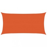 Cumpara ieftin Panza parasolar, portocaliu dreptunghiular 3x6 m HDPE 160 g/m&sup2;