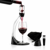 Decantor Vin cu Suport Arcuit, Filtru Depuneri, Bază Antipicurare + Husă Păstrare, Ușor și Comod, Design Elegant