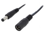 Cablu Alimentare DC 5,5/2,1 mm Negru 2x0,5 mm&sup2;