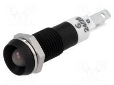 Lampa LED concav rosie/verde 24?28VAC ?8mm metal SIGNAL-CONSTRUCT foto
