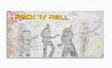 Tablou Rock n Roll, Mauro Ferretti, 120x3x60 cm, canvas/lemn, multicolor