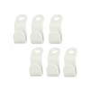 Set 6 accesorii pentru umerase haine, plastic, 5 x 2 cm, alb