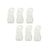 Cumpara ieftin Set 6 accesorii pentru umerase haine, plastic, 5 x 2 cm, alb