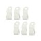 Set 6 accesorii pentru umerase haine, plastic, 5 x 2 cm, alb