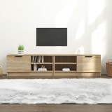 vidaXL Comodă TV, 2 buc., stejar sonoma, 80x35x36,5 cm, lemn prelucrat 811473