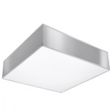 Lampă De Tavan Horus Gri Pvc 2 Becuri Pătrate Minimalistă De Interior