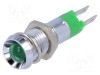 Lampă LED concav verde 24-28VDC &Oslash;8,2mm IP67 SIGNAL-CONSTRUCT