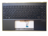 Carcasa superioara cu tastatura palmrest Laptop, Asus, ZenBook 13 UX325E, UX325EA, UX325JA, 90NB0SL1-R30UI0, 90NB0SL1-R30UI1, iluminata, layout US