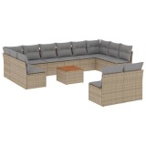 Cumpara ieftin Patio Sofa Set 12-Locuri Amestec de bej si gri deschis