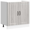 Dulap baza chiuveta bucatarie Gossi Lucca, 80x46x81.5cm, lemn prelucrat, gri Sonoma, picioare reglabile