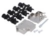 Carcasa D-Sub 45&deg; Ecranata Metalica MH CONNECTORS MHD45ZK-K, Pentru Conectori 9pin/HD 15pin, Inchidere Rasucire
