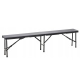 Banca pliabila pentru gradina sau catering, HDPDE, 180x25x43cm, negru Household NewTrend