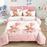 Cumpara ieftin Lenjerie de Pat Bumbac Finet, 1 Persoana , 4 Piese- KX8009