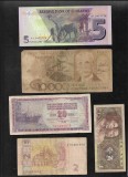 Set 5 bancnote de prin lume adunate (cele din imagini) #283, Africa