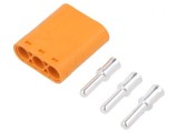 Mufă Alimentare DC LC Tată 3-Pin Portocalie Pe Cablu