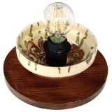 Cumpara ieftin Aplica de perete - plafoniera rustica din ceramica si lemn de pin