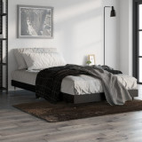 Cadru de pat, negru, 90x190 cm, lemn prelucrat, vidaXL