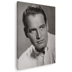 Tablou vintage Paul Newman actori celebri alb negru 1511 Tablou canvas pe panza CU RAMA 20x30 cm