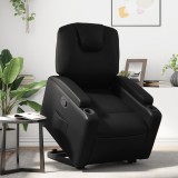 VidaXL Fotoliu rabatabil cu ridicare, negru, piele ecologică 3204430