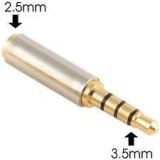 Adaptor Jack 4 pini 3.5 mm tata la 4 pini 2.5 mm mama, Oem