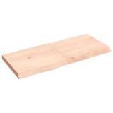vidaXL Poliță de perete, 120x50x(2-6)cm, lemn masiv de stejar netratat