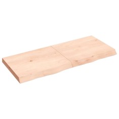 vidaXL Poliță de perete, 120x50x(2-6)cm, lemn masiv de stejar netratat