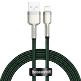 CABLU alimentare si date Baseus Cafule Metal, Fast Charging Data Cable pt. smartphone, USB la Lightning Iphone 2.4A, braided, 2m, verde &quot;CALJK-B06&quot; (t