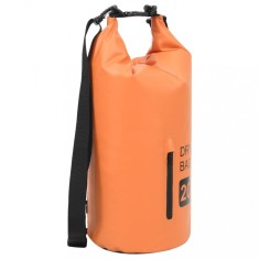 Rucsac impermeabil cu fermoar, portocaliu, 20 L, PVC