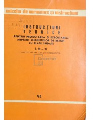Instructiuni tehnice pentru proiectarea si executarea armarii elementelor de beton cu plase sudate foto