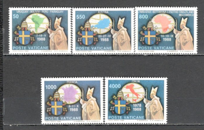 Vatican.1989 Calatoria Papei Ioan Paul II SV.579