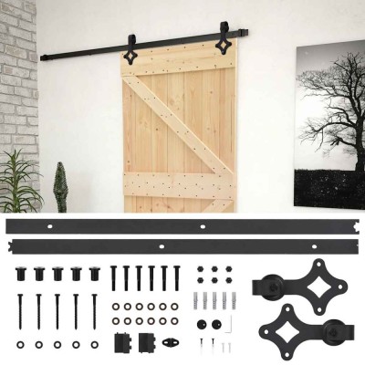 vidaXL Ușă glisantă cu set feronerie, 80x210 cm, lemn masiv de pin 3057487 foto
