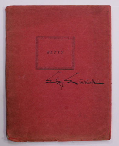 BETTY - OU LES JEUX INNOCENTS SUR LA PLAGE - ALBUM DE DESSINS par LOUIS BOUAT , AVEC COMMENTAIRES LIBRES par ATHANAEL , 1924 , EXEMPLAR NUMEROTAT 62