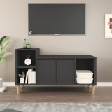 Comodă TV, negru, 100x35x55 cm, lemn prelucrat