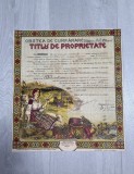 Titlu de Proprietate Rar (1934).Obștea Ștefan cel Mare