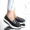Pantofi dama cu platforma negri piele naturala nancy, 38, Negru, Oem