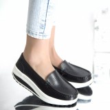 Cumpara ieftin Pantofi dama cu platforma negri piele naturala nancy, 38