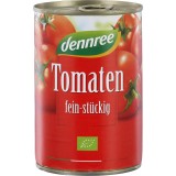 Bucati de tomate in sos de rosii Dennree Bio Eco, 100% Vegane, Fara Gluten, 400g