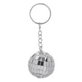 Breloc Disco Ball Argintiu, 11 cm, Metal, CMCLASS