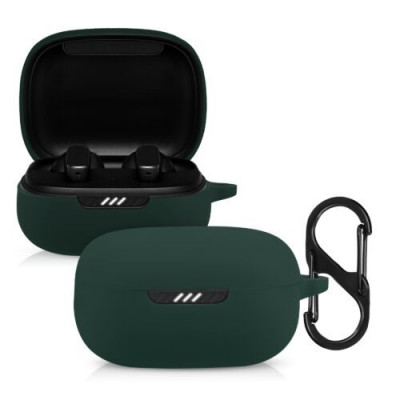 Husa pentru casti JBL Live Pro Plus, Kwmobile, Verde, Silicon, 54206.80 foto