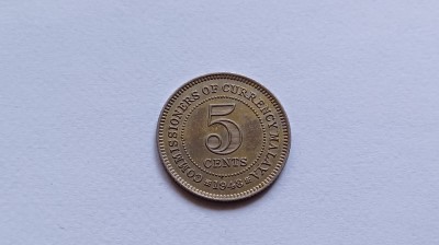 Federatia Malaya -5 cents 1948 foto