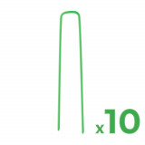 Țăruși pentru fixarea gazonului artificial - metal - verde - 3 x 15 cm - 10 buc/pachet, Globiz