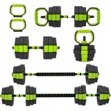 Soozier Set de Ganterele Reglabile 4-&icirc;n-1, Utilizabil ca Kettlebell, Bară, Ganteră, Suport pentru Flotări, Set Greutăți de 25 kg pentru Bărbați și Fem